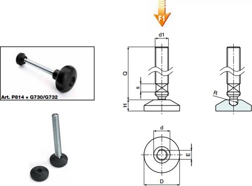 Solid mounting foot